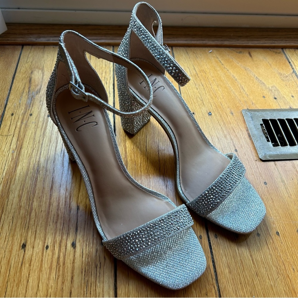 INC Sparkly Chunky Heels